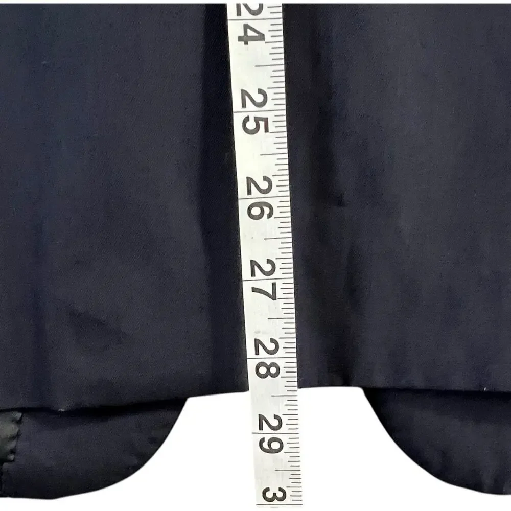 Theory Sport Coat Suit Jacket Mens 42 R Dark Blue Wool Linen Blazer Quiet Luxury